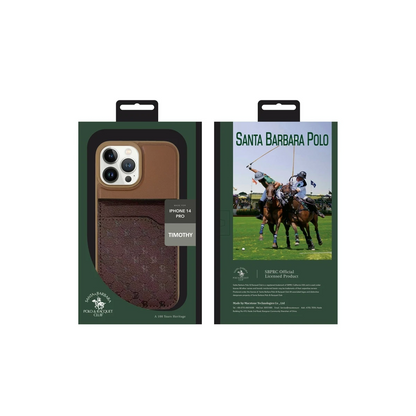 Santa Barbara Polo Racquet Club Apple iPhone 14 Pro Timothy Cüzdanlı Standlı Kapak - Siyah