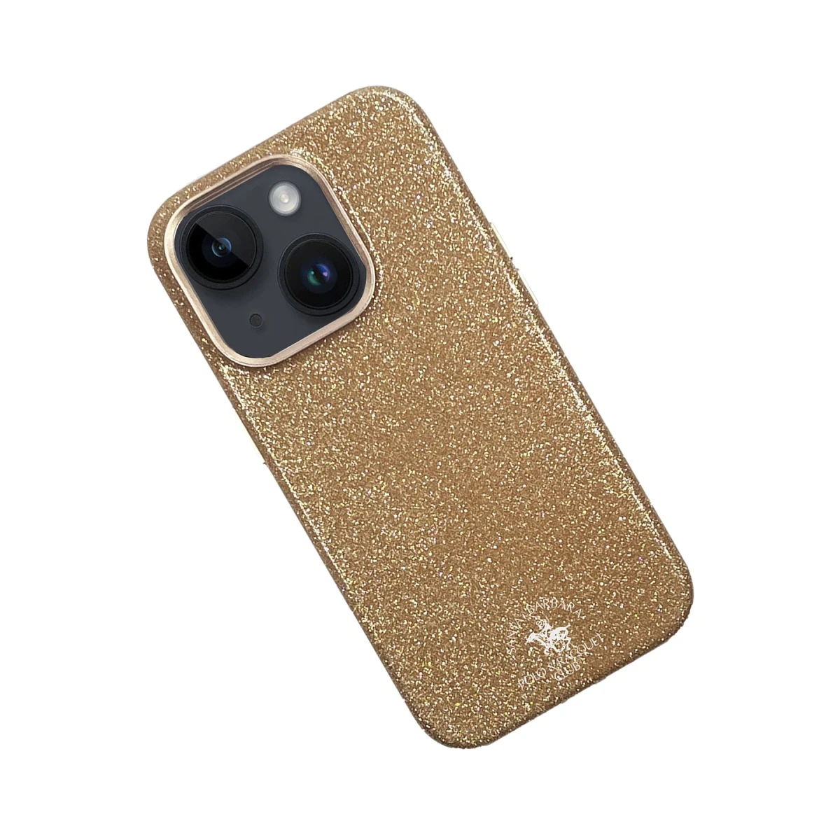 Santa Barbara Polo Racquet Club Apple iPhone 15 Aurora Simli Kapak - Gold