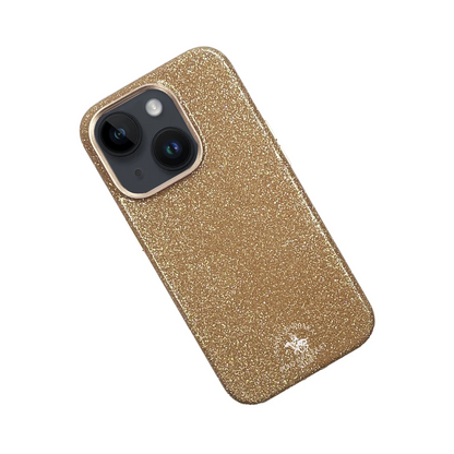 Santa Barbara Polo Racquet Club Apple iPhone 15 Aurora Simli Kapak - Gold