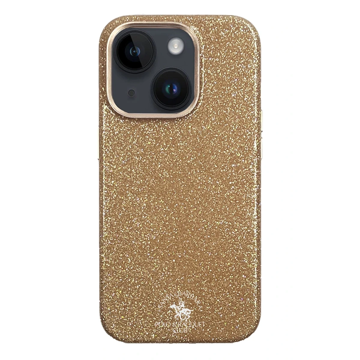 Santa Barbara Polo Racquet Club Apple iPhone 15 Aurora Simli Kapak - Gold