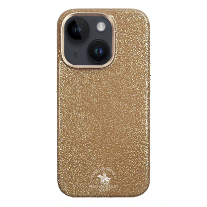 Santa Barbara Polo Racquet Club Apple iPhone 15 Aurora Simli Kapak - Gold