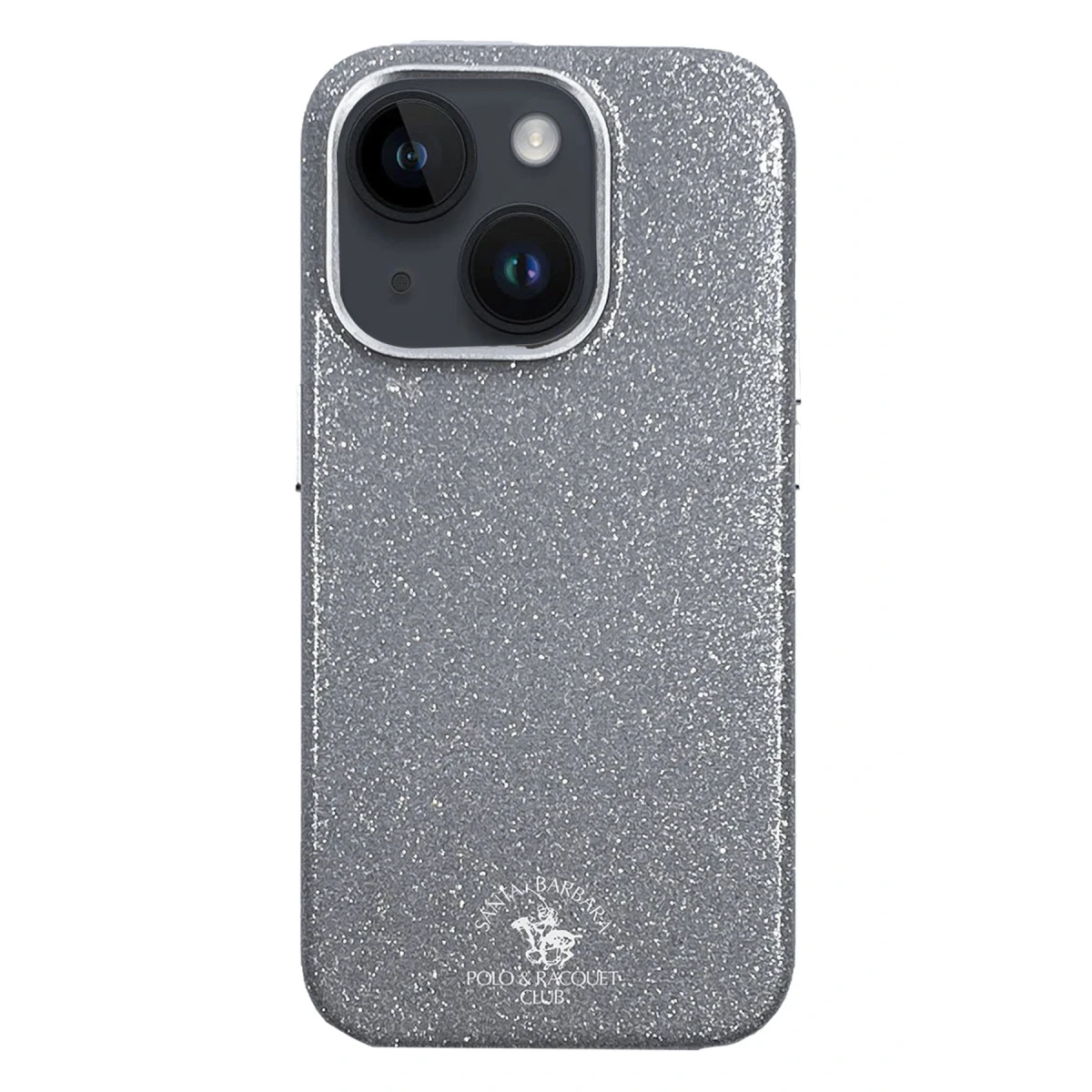 Santa Barbara Polo Racquet Club Apple iPhone 15 Aurora Simli Kapak - Gümüş