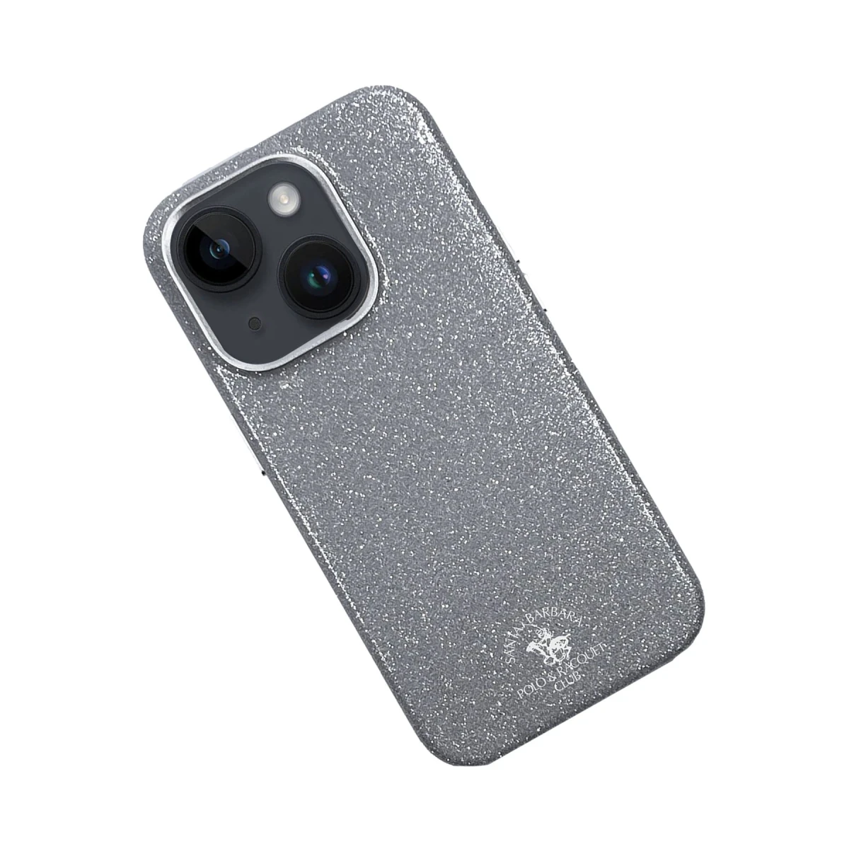 Santa Barbara Polo Racquet Club Apple iPhone 15 Aurora Simli Kapak - Gümüş
