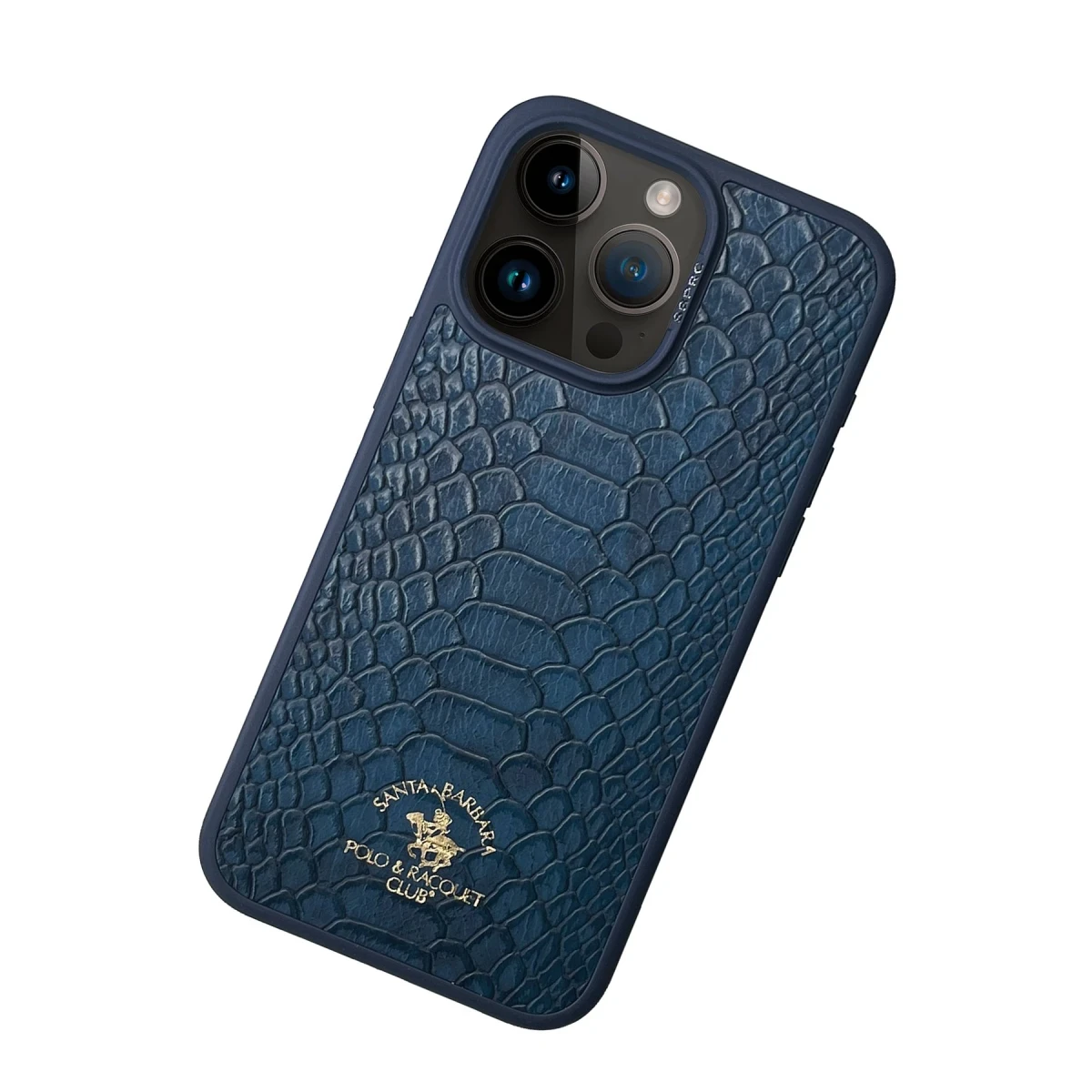 Santa Barbara Polo Racquet Club Apple iPhone 15 Knight Deri Kapak - Lacivert