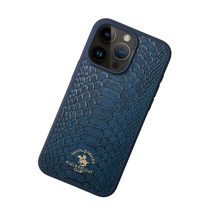 Santa Barbara Polo Racquet Club Apple iPhone 15 Knight Deri Kapak - Lacivert