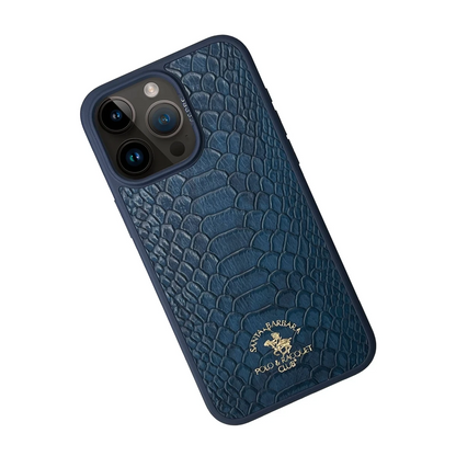 Santa Barbara Polo Racquet Club Apple iPhone 15 Knight Deri Kapak - Lacivert