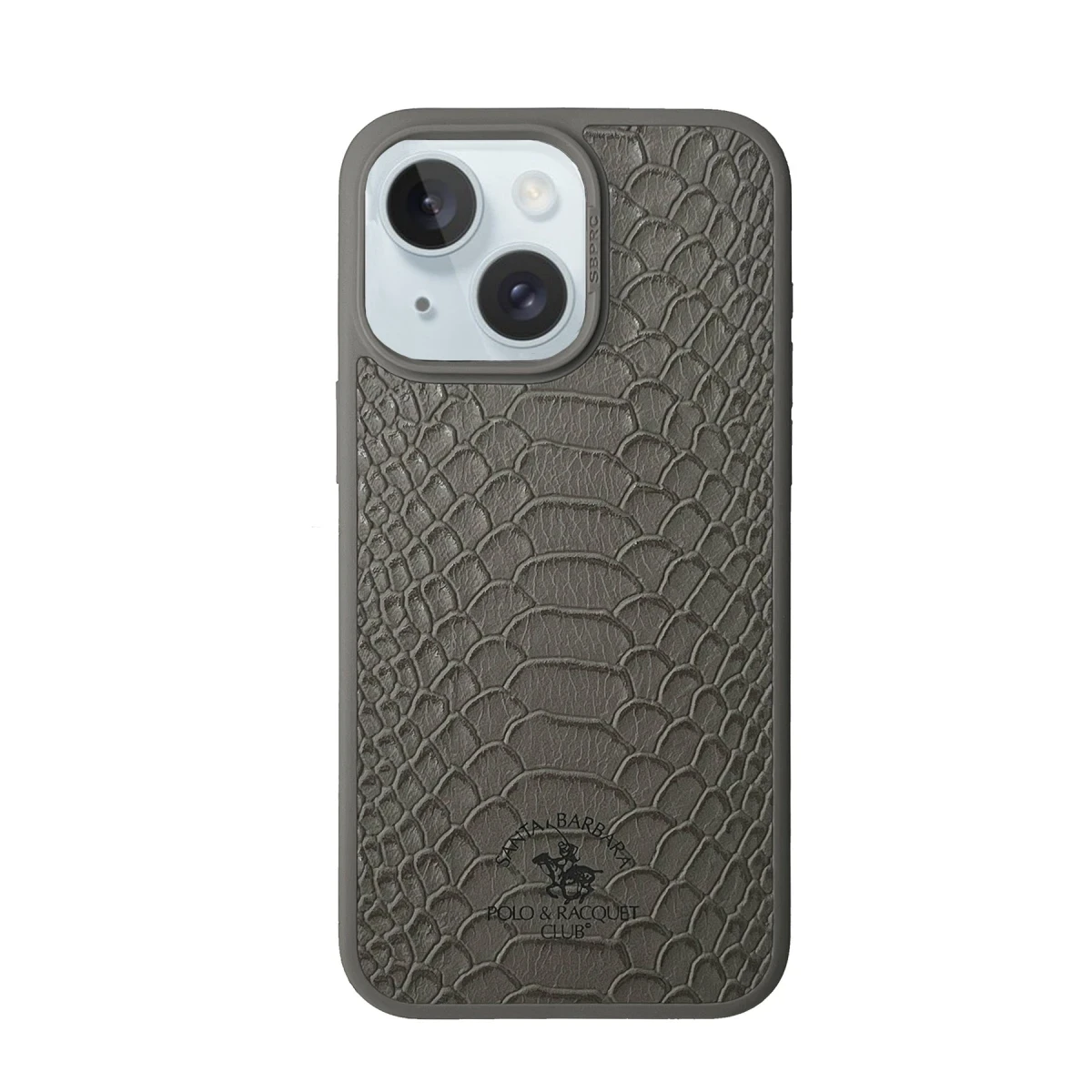 Santa Barbara Polo Racquet Club Apple iPhone 15 Knight Deri Kapak - Titan Gri