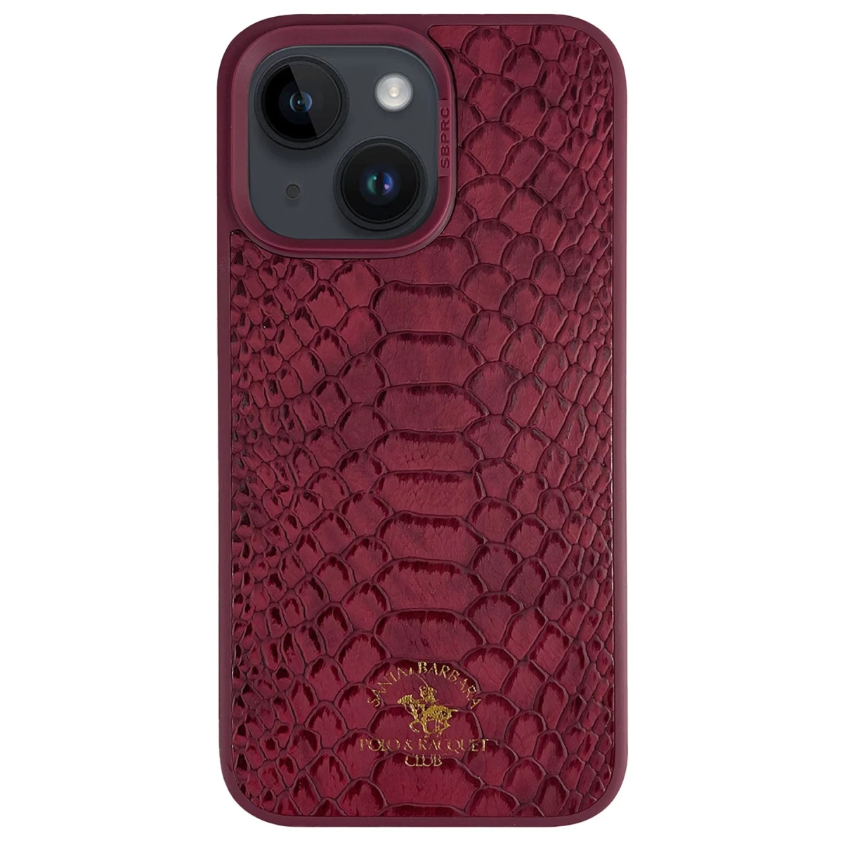 Santa Barbara Polo Racquet Club Apple iPhone 15 Plus Knight Deri Kapak - Kırmızı