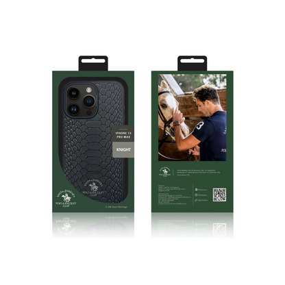 Santa Barbara Polo Racquet Club Apple iPhone 15 Plus Knight Deri Kapak - Siyah