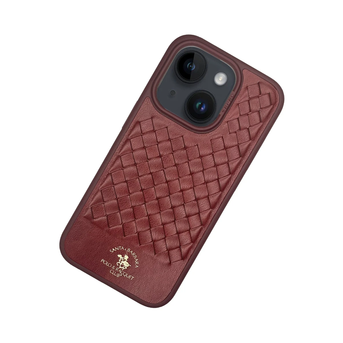 Santa Barbara Polo Racquet Club Apple iPhone 15 Plus Ravel Deri Kapak - Kırmızı