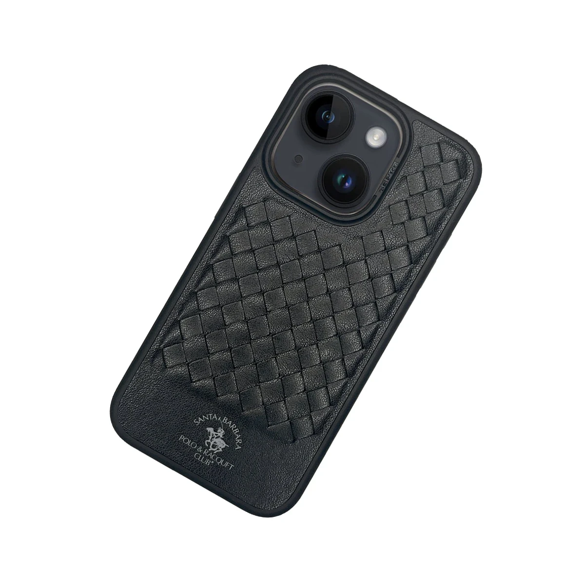 Santa Barbara Polo Racquet Club Apple iPhone 15 Plus Ravel Deri Kapak - Siyah