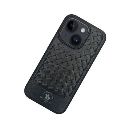 Santa Barbara Polo Racquet Club Apple iPhone 15 Plus Ravel Deri Kapak - Siyah