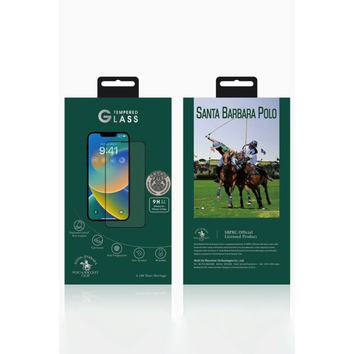Santa Barbara Polo Racquet Club Apple iPhone 15 Pro 3D Premium Cam Ekran Koruyucu - Siyah