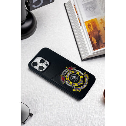 Santa Barbara Polo Racquet Club Apple iPhone 15 Pro Abner İçi Süet Nakış Desenli Kartvizitli Kılıf