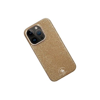 Santa Barbara Polo Racquet Club Apple iPhone 15 Pro Aurora Simli Kapak - Gold