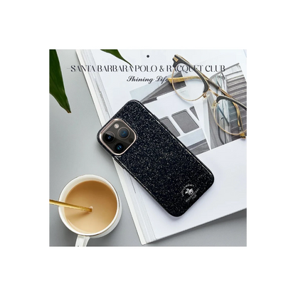 Santa Barbara Polo Racquet Club Apple iPhone 15 Pro Aurora Simli Kapak - Gümüş