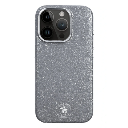 Santa Barbara Polo Racquet Club Apple iPhone 15 Pro Aurora Simli Kapak - Gümüş