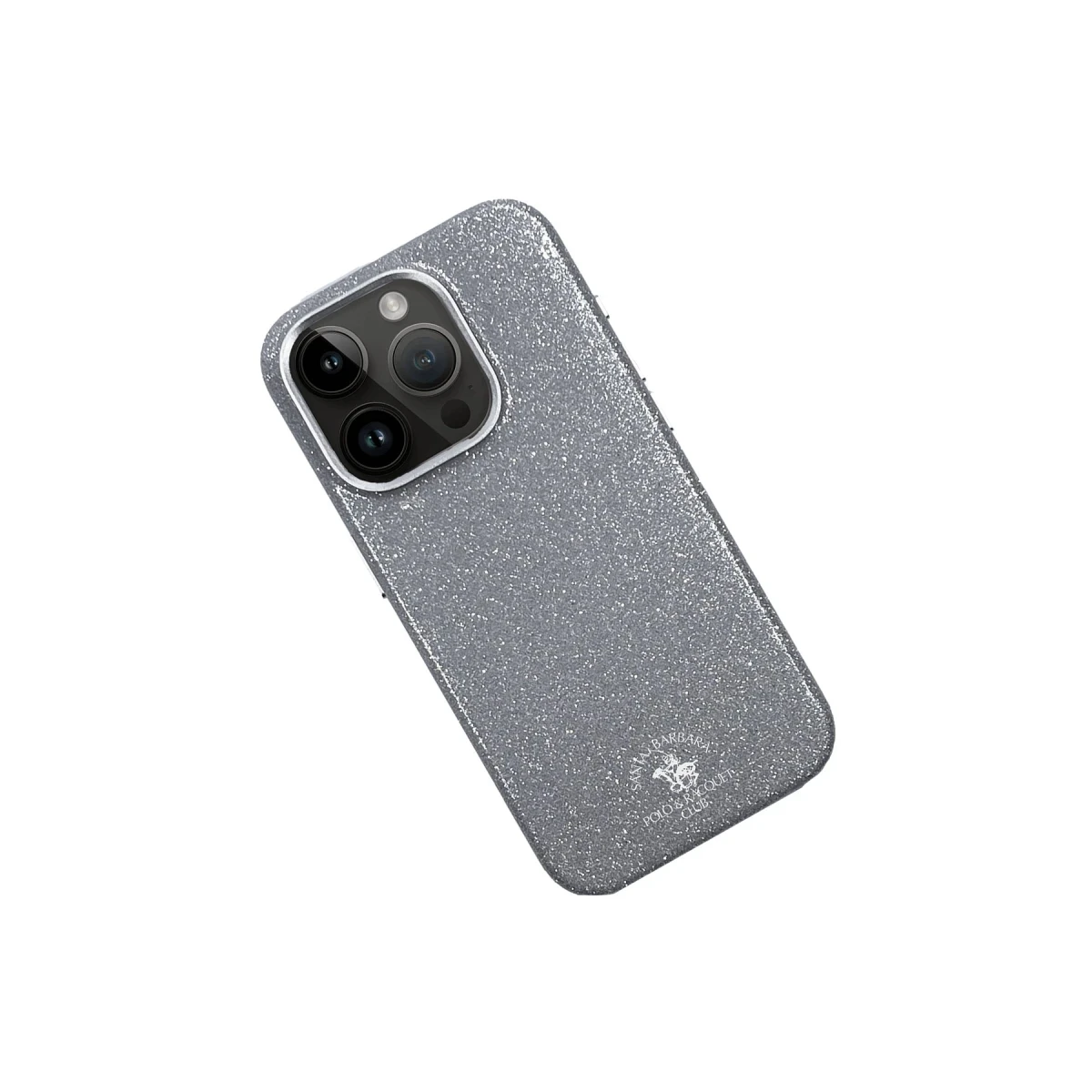 Santa Barbara Polo Racquet Club Apple iPhone 15 Pro Aurora Simli Kapak - Gümüş