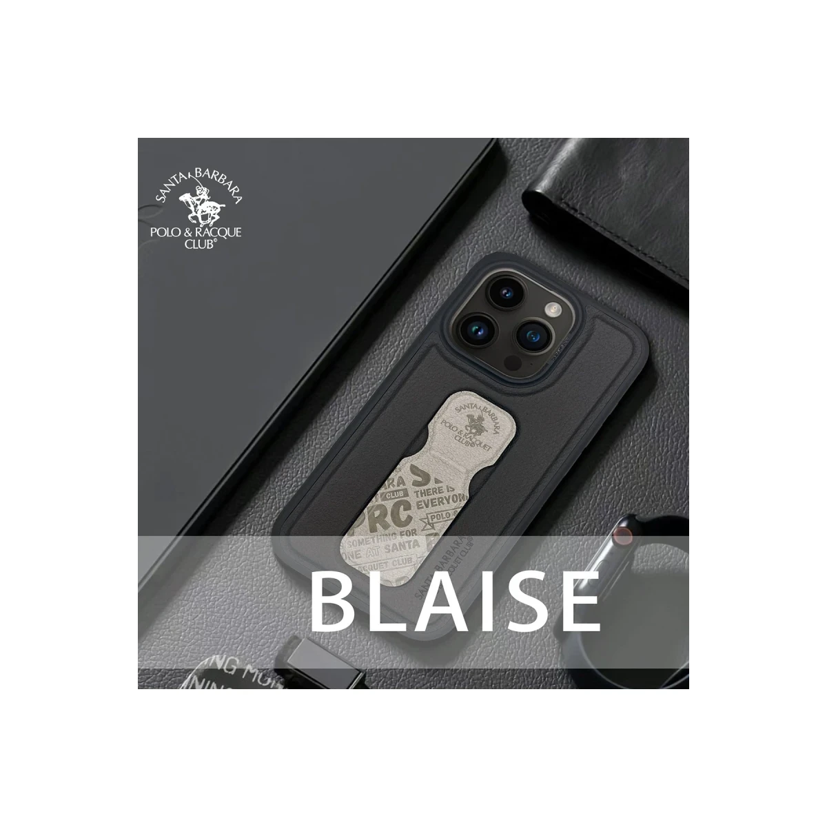 Santa Barbara Polo Racquet Club Apple iPhone 15 Pro Blaise Stand Kapak - Mor