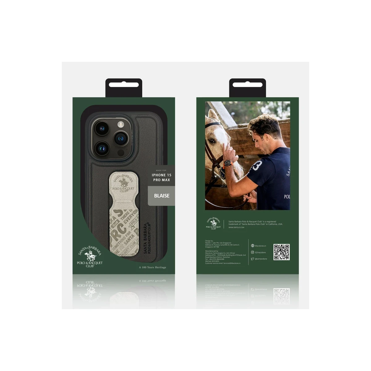 Santa Barbara Polo Racquet Club Apple iPhone 15 Pro Blaise Stand Kapak - Mor