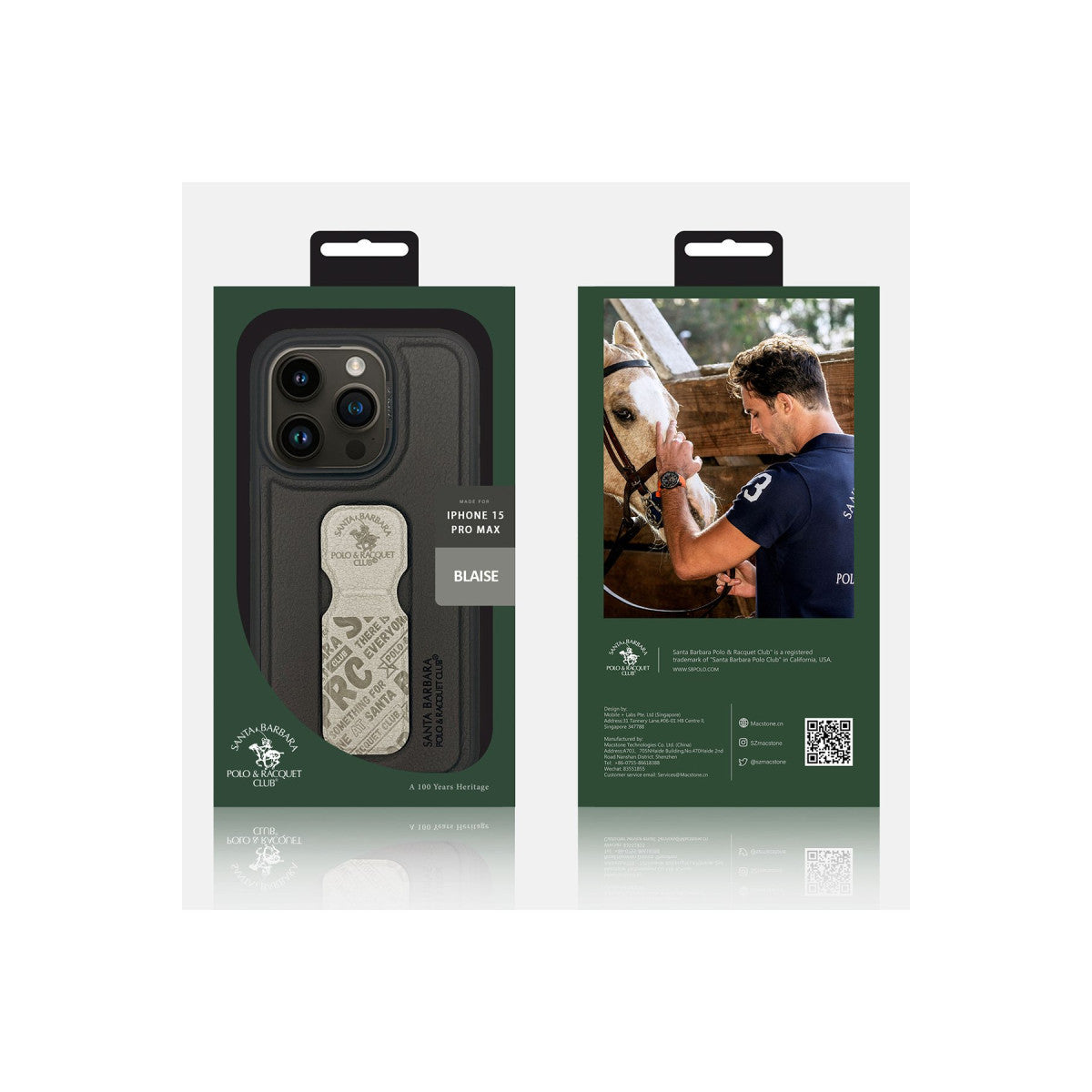 Santa Barbara Polo Racquet Club Apple iPhone 15 Pro Blaise Stand Kapak