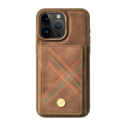 Santa Barbara Polo Racquet Club Apple iPhone 15 Pro Burke Manyetik Cüzdanlı Kapak - Kahverengi