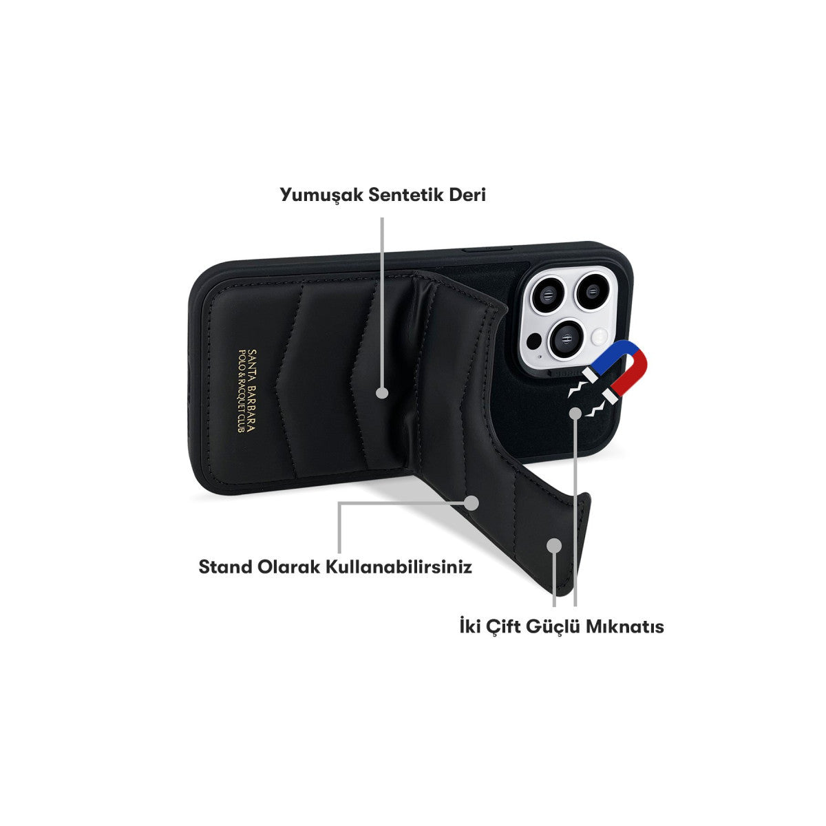 Santa Barbara Polo Racquet Club Apple iPhone 15 Pro Clyde Stand Kapak