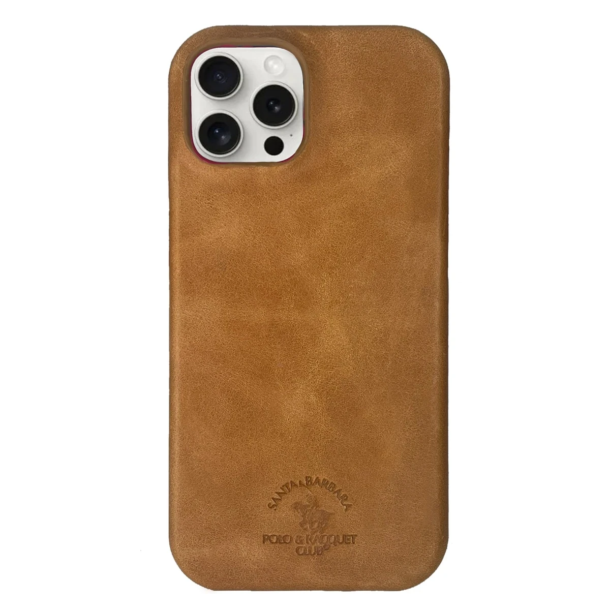 Santa Barbara Polo Racquet Club Apple iPhone 15 Pro Elton Genuine Magsafe Deri Kapak - Kahverengi