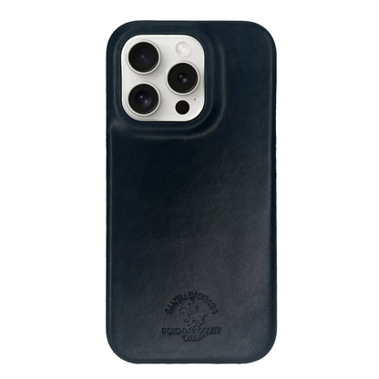 Santa Barbara Polo Racquet Club Apple iPhone 15 Pro Elton Genuine Magsafe Deri Kapak - Siyah