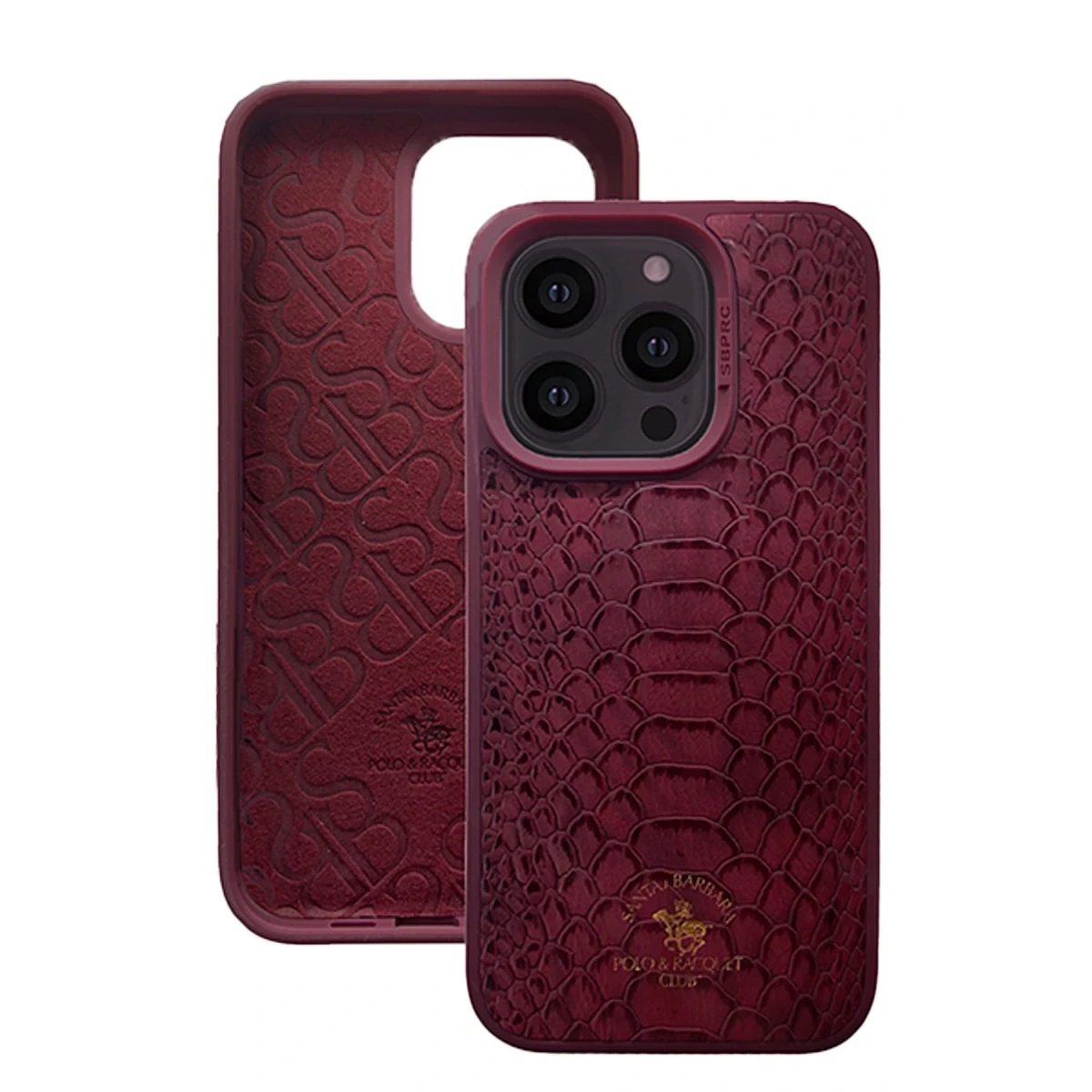 Santa Barbara Polo Racquet Club Apple iPhone 15 Pro Knight Deri Kapak - Kırmızı