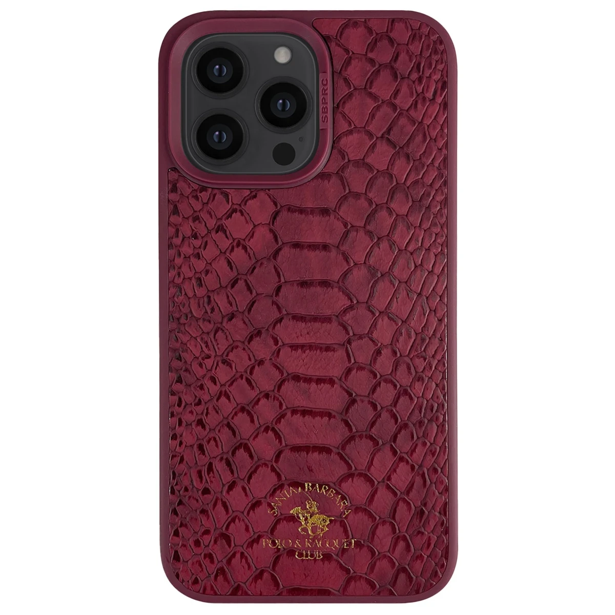 Santa Barbara Polo Racquet Club Apple iPhone 15 Pro Knight Deri Kapak - Kırmızı