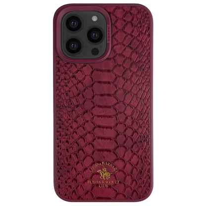 Santa Barbara Polo Racquet Club Apple iPhone 15 Pro Knight Deri Kapak - Kırmızı