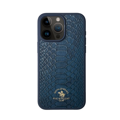 Santa Barbara Polo Racquet Club Apple iPhone 15 Pro Knight Deri Kapak - Lacivert