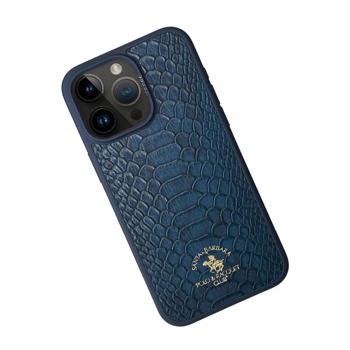 Santa Barbara Polo Racquet Club Apple iPhone 15 Pro Knight Deri Kapak - Lacivert