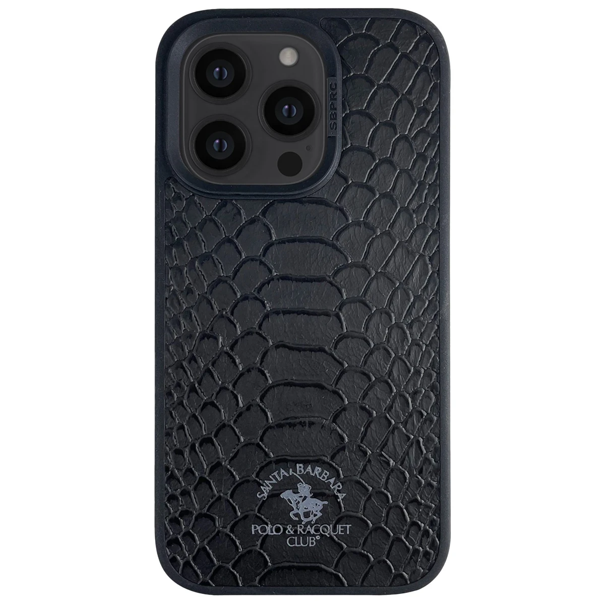 Santa Barbara Polo Racquet Club Apple iPhone 15 Pro Knight Deri Kapak - Siyah