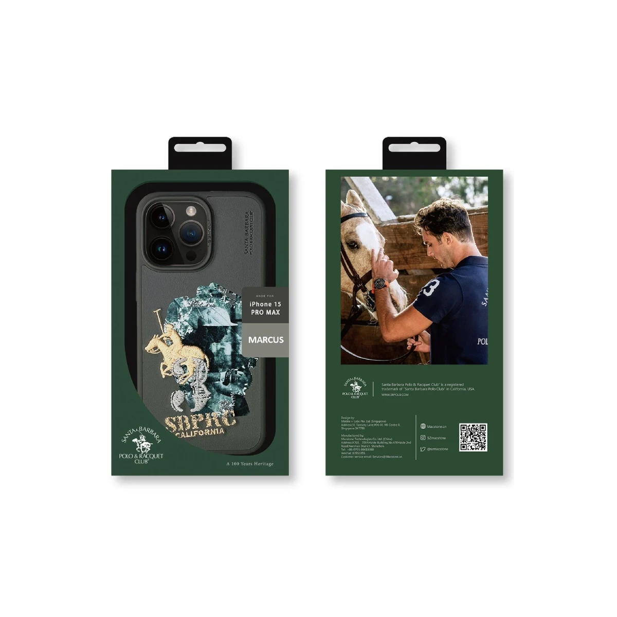 Santa Barbara Polo Racquet Club Apple iPhone 15 Pro Marcus Kapak - Titan Gri