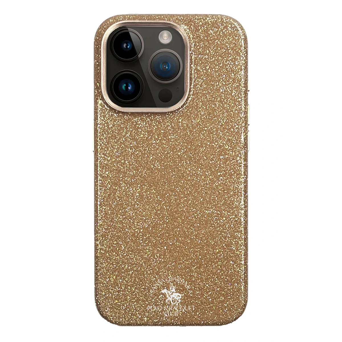 Santa Barbara Polo Racquet Club Apple iPhone 15 Pro Max Aurora Simli Kapak - Gold