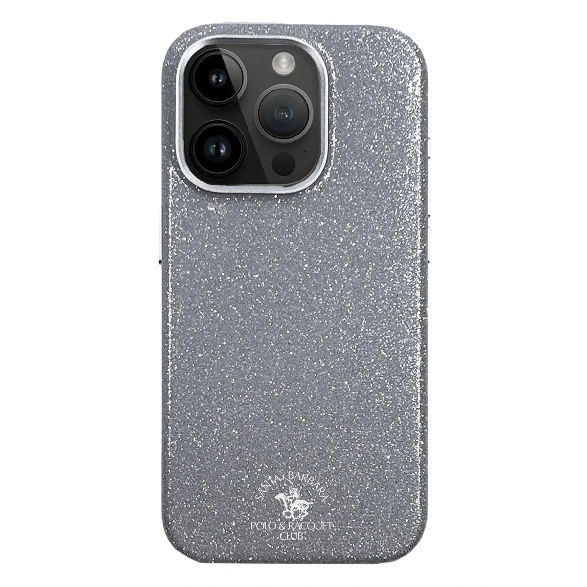 Santa Barbara Polo Racquet Club Apple iPhone 15 Pro Max Aurora Simli Kapak - Gümüş