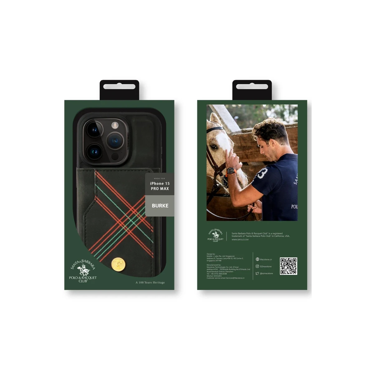 Santa Barbara Polo Racquet Club Apple iPhone 15 Pro Max Burke Manyetik Cüzdanlı Kapak - Kahverengi