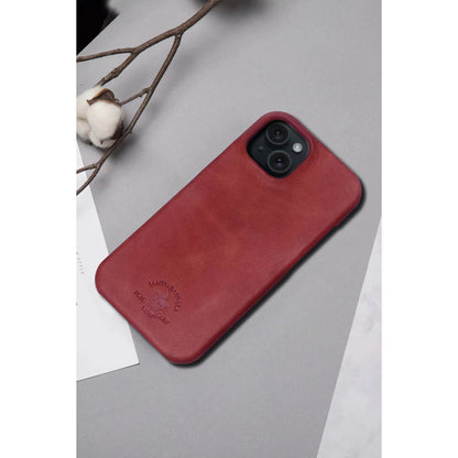Santa Barbara Polo Racquet Club Apple iPhone 15 Pro Max Elton Genuine Magsafe Deri Kapak