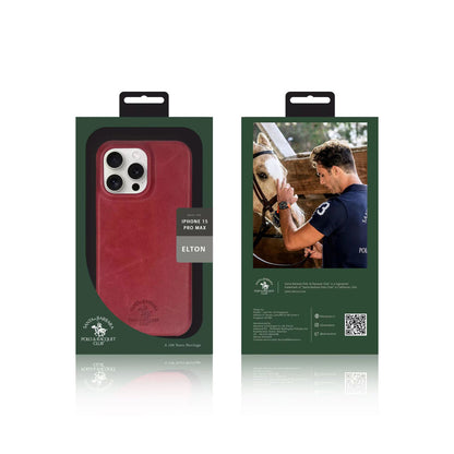 Santa Barbara Polo Racquet Club Apple iPhone 15 Pro Max Elton Genuine Magsafe Deri Kapak