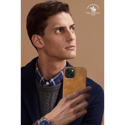 Santa Barbara Polo Racquet Club Apple iPhone 15 Pro Max Elton Genuine Magsafe Deri Kapak