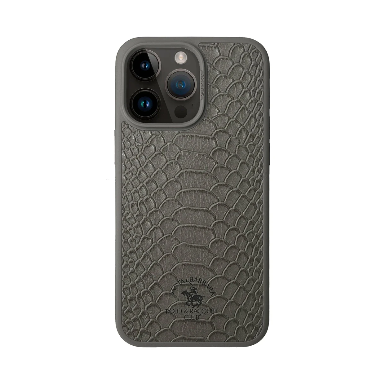 Santa Barbara Polo Racquet Club Apple iPhone 15 Pro Max Knight Deri Kapak - Titan Gri