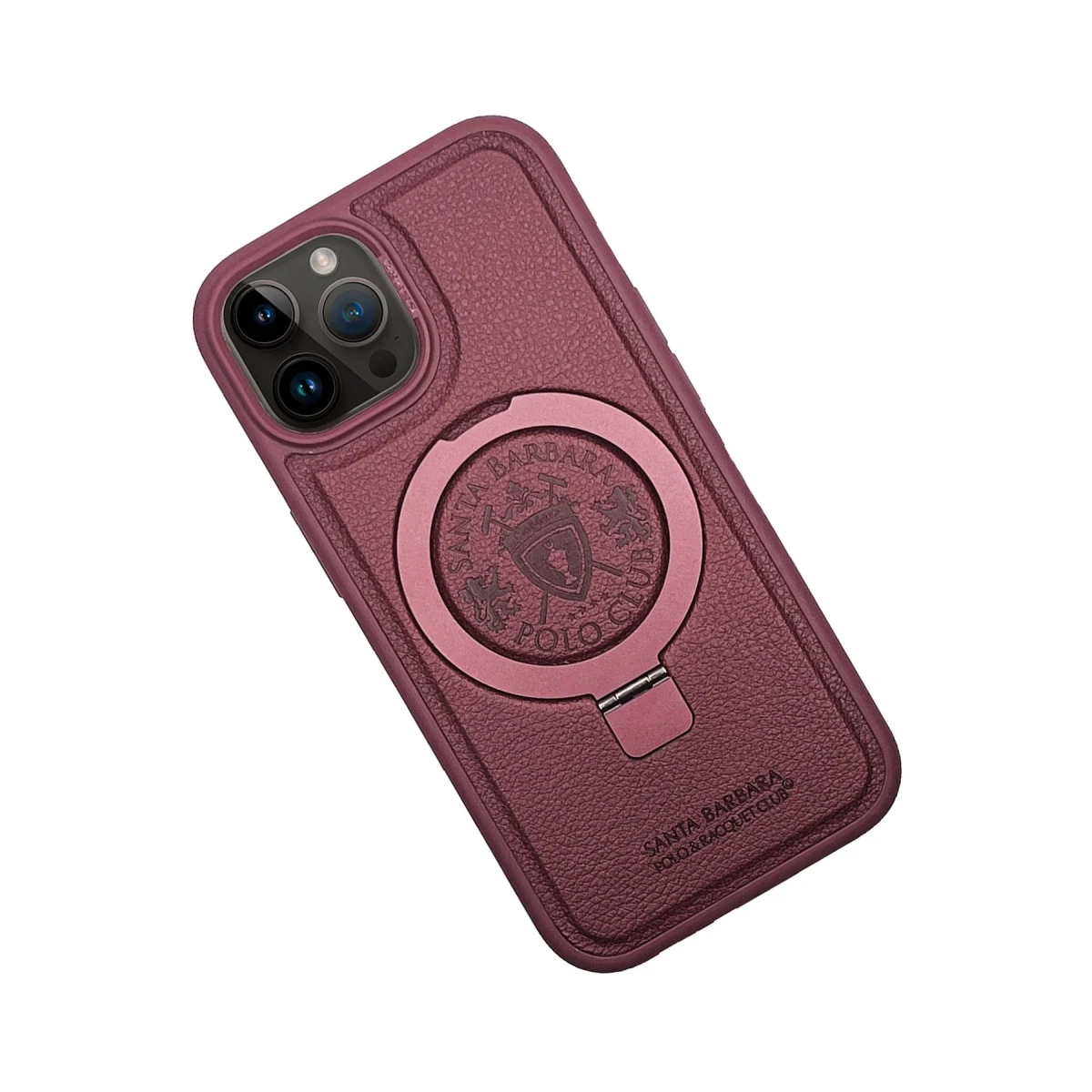 Santa Barbara Polo Racquet Club Apple iPhone 15 Pro Max Primo Magsafe Stand Kapak - Kırmızı