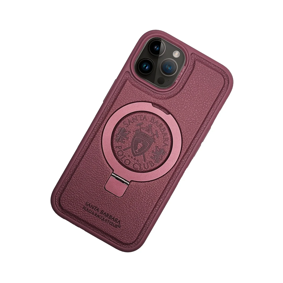 Santa Barbara Polo Racquet Club Apple iPhone 15 Pro Max Primo Magsafe Stand Kapak - Kırmızı