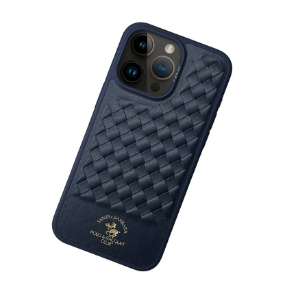 Santa Barbara Polo Racquet Club Apple iPhone 15 Pro Max Ravel Deri Kapak - Lacivert