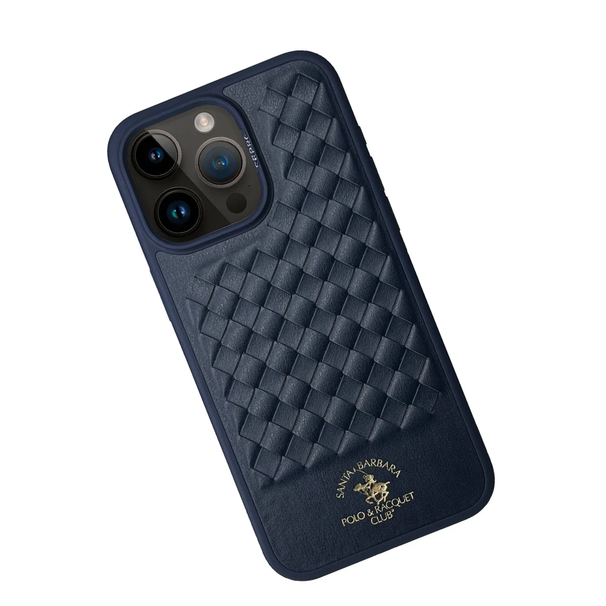 Santa Barbara Polo Racquet Club Apple iPhone 15 Pro Max Ravel Deri Kapak - Lacivert