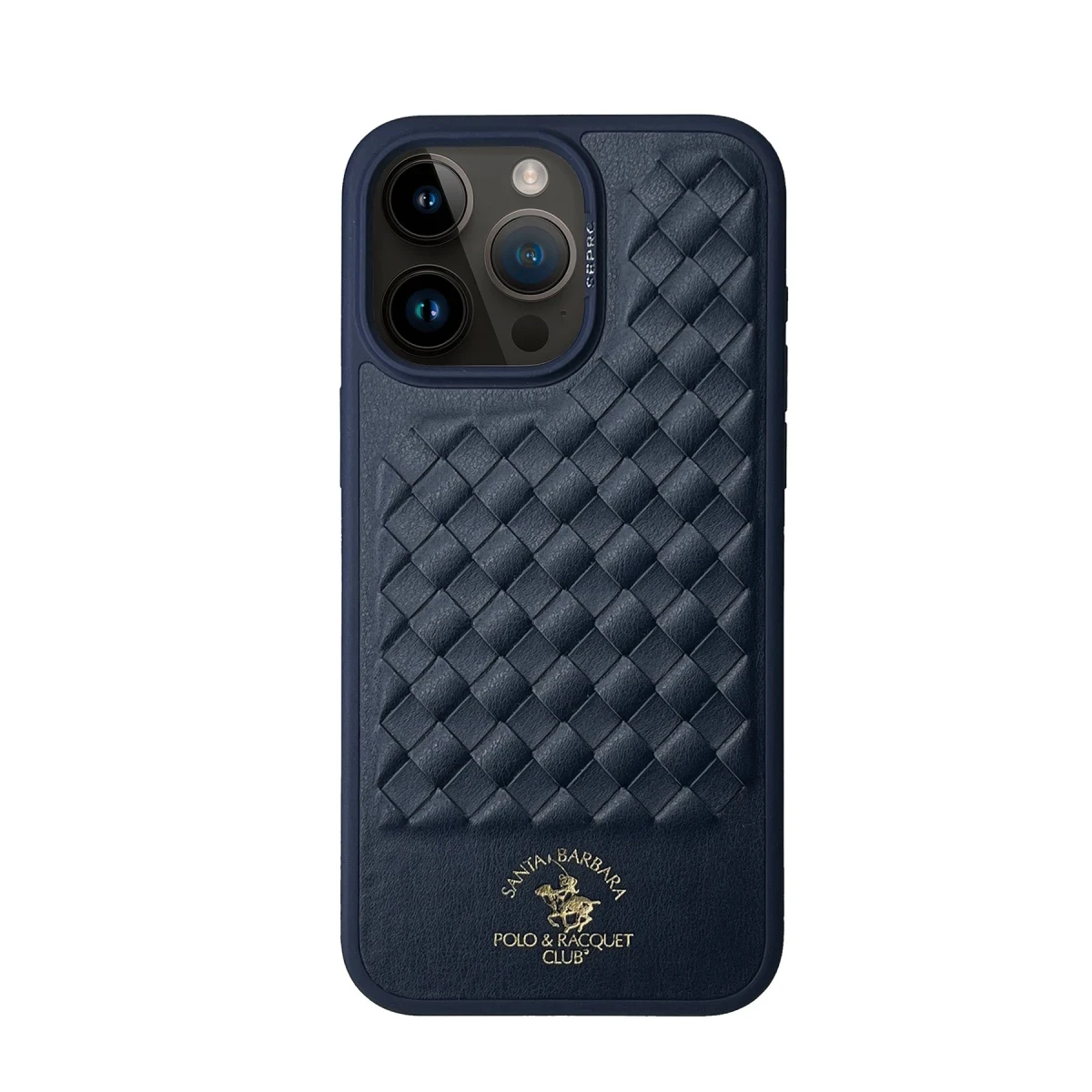 Santa Barbara Polo Racquet Club Apple iPhone 15 Pro Max Ravel Deri Kapak - Lacivert