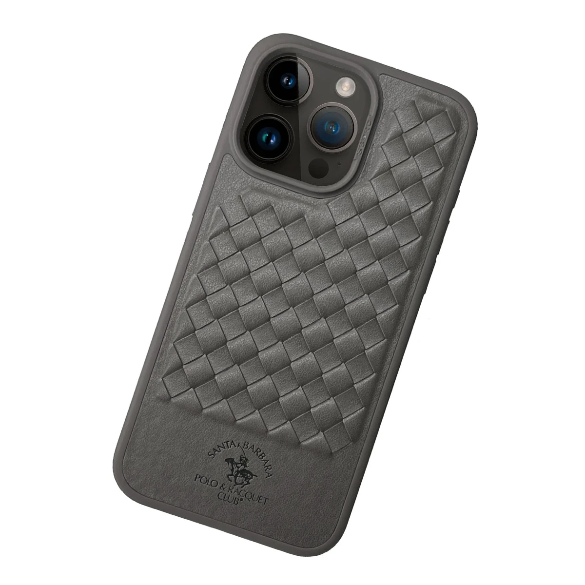 Santa Barbara Polo Racquet Club Apple iPhone 15 Pro Max Ravel Deri Kapak - Titan Gri