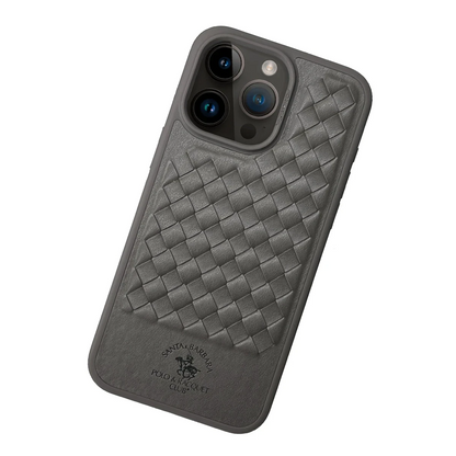 Santa Barbara Polo Racquet Club Apple iPhone 15 Pro Max Ravel Deri Kapak - Titan Gri